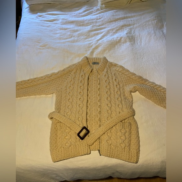 Irish Wool Fisherman's Sweater - Picture 1 of 5